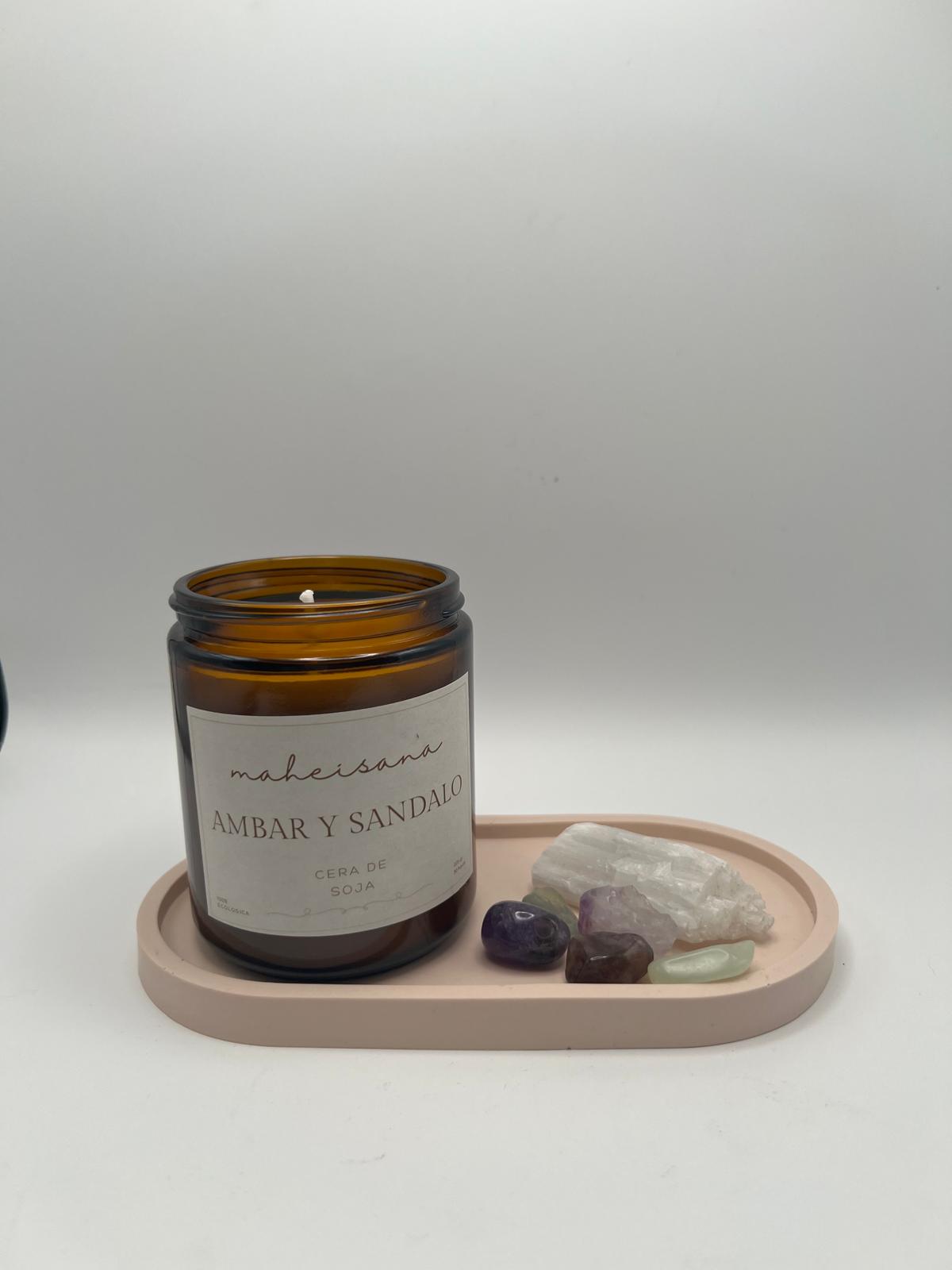 VELA ECOLOGICA AROMA - AMBAR Y SANDALO