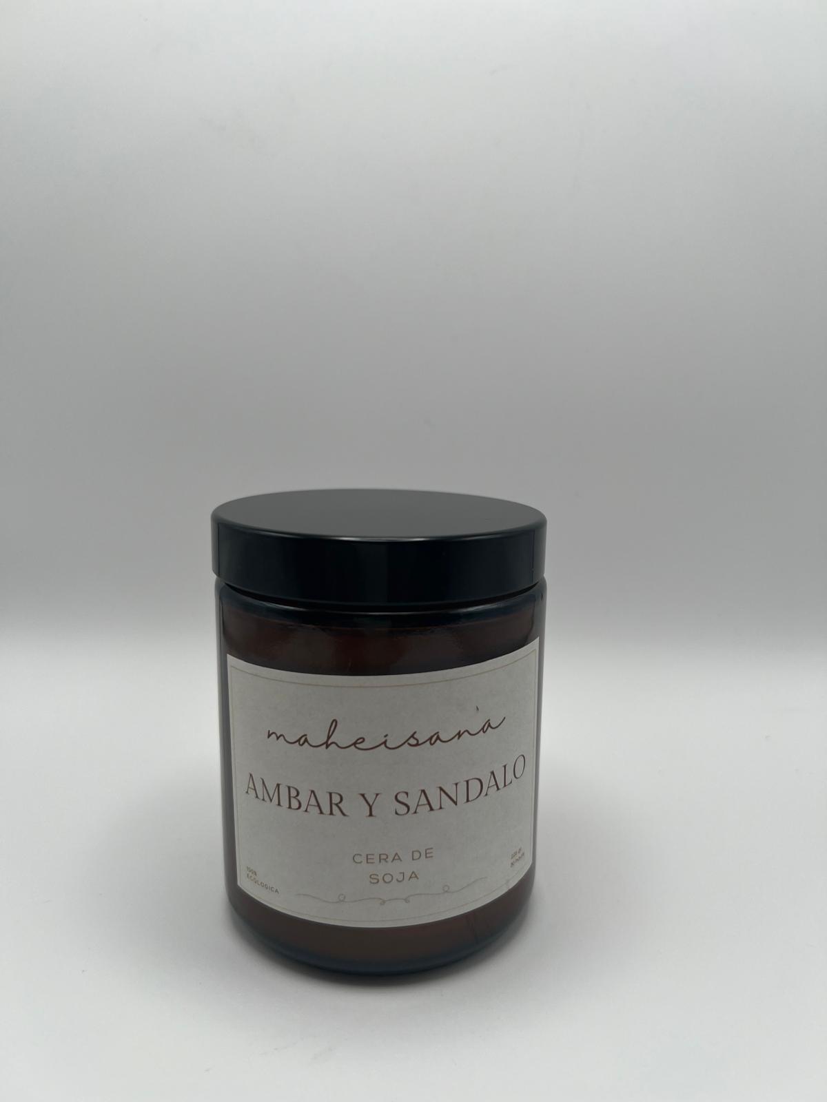 VELA ECOLOGICA AROMA - AMBAR Y SANDALO
